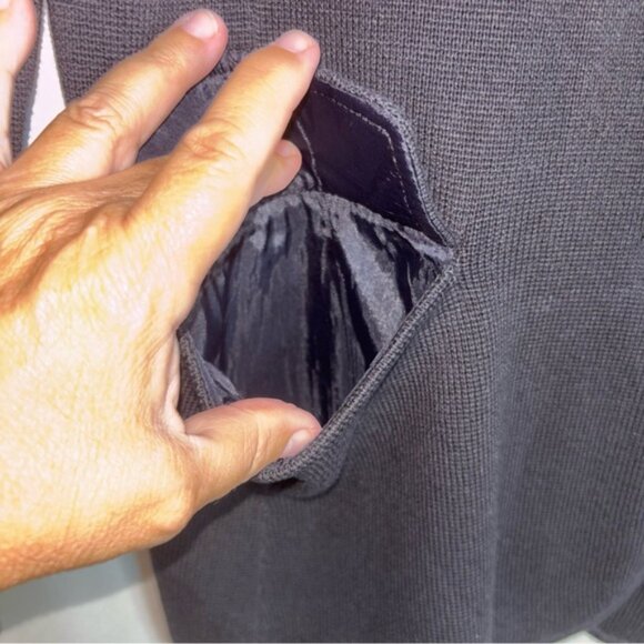 Lauren Ralph Lauren Womens Large Petite Black Blazer Cotton Knit Pockets Classic - Picture 5 of 8